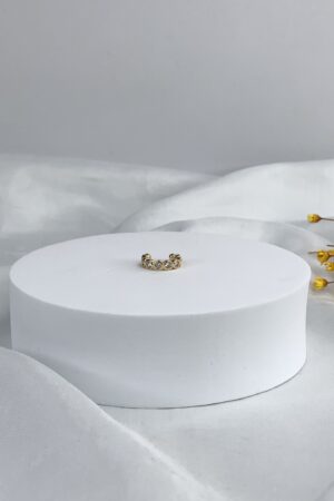 Piercing Fake Bolinhas com Pedras Zircônias - Semijoia Ouro