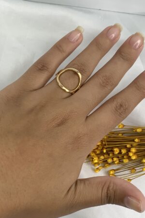 Anel com Círculo - Semijoia Ouro