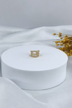 Piercing Fake Triplo Corrente - Semijoia Ouro