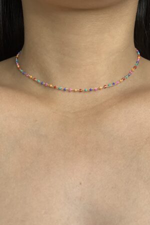 Choker Bolinhas Pequenas Coloridas - Linha Premium