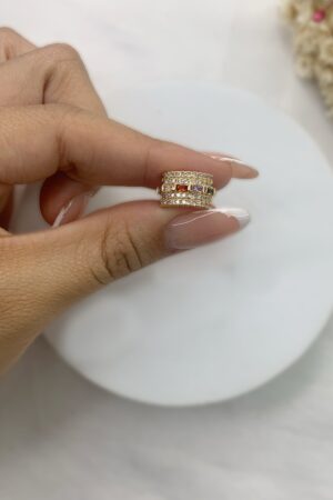 Piercing Fake Cravejado - Semijoia Ouro