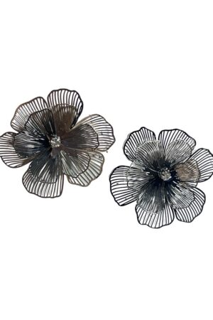 Brinco Flor Aramada Com Zircônia - Semijoia Ródio