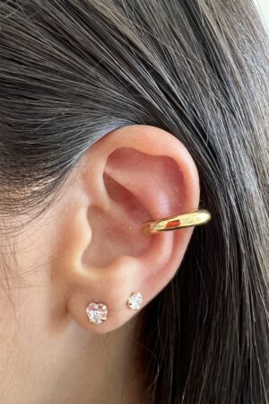 Piercing Fake Argola Lisa - Semijoia Ouro