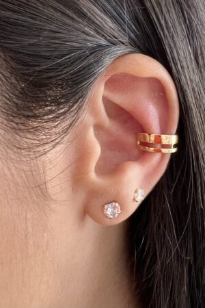 Piercing Fake Duplo - Semijoia Ouro