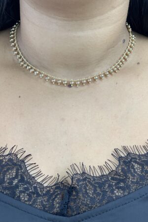 Choker Bolinhas Lisa - Semijoia Ouro