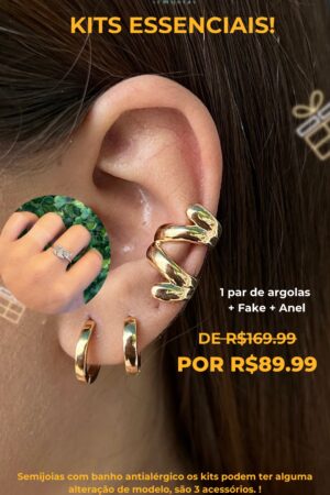 KIT ESSENCIAL ARGOLA LISA - BLACK FRIDAY