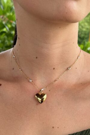 Colar Choker Zircônias Com Um Pingente - Linha Premium