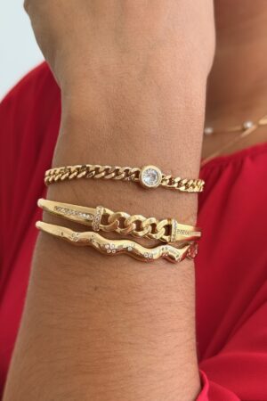 Bracelete Corrente Cravejado