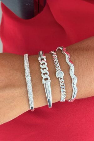 Bracelete Ondulado Cravejado