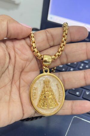 Mandala Nossa Senhora - Semijoia Ouro